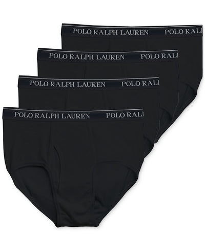 Polo Ralph Lauren Black 4-Pack Classic-Fit Mid-Rise Briefs
