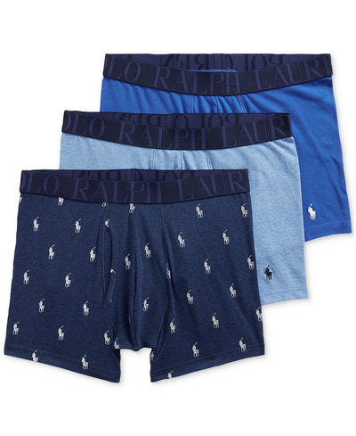 Polo Ralph Lauren Blue 3-Pack Classic Stretch Boxer Briefs