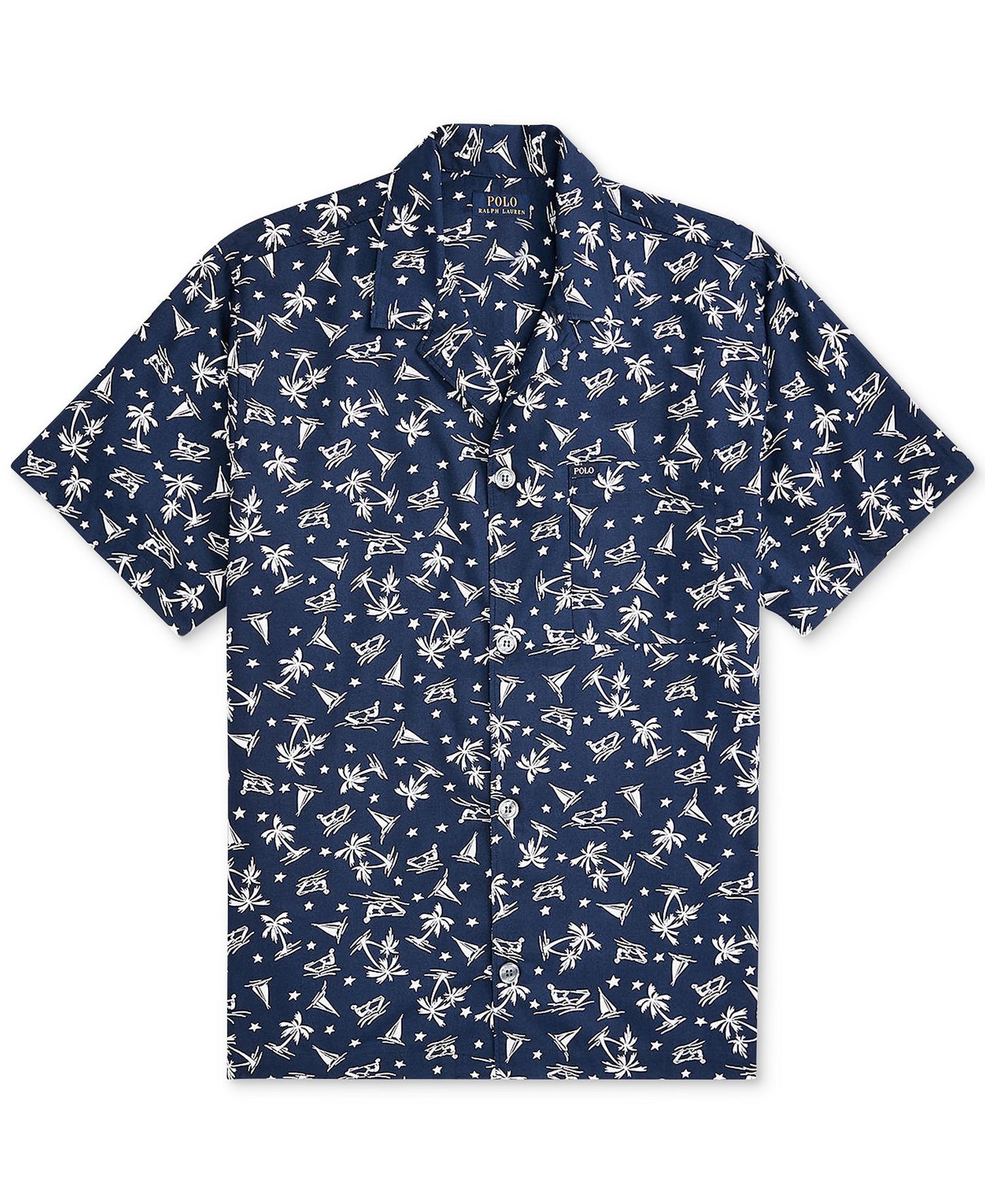 Polo Ralph Lauren Cotton Notched-Collar Pajama Shirt