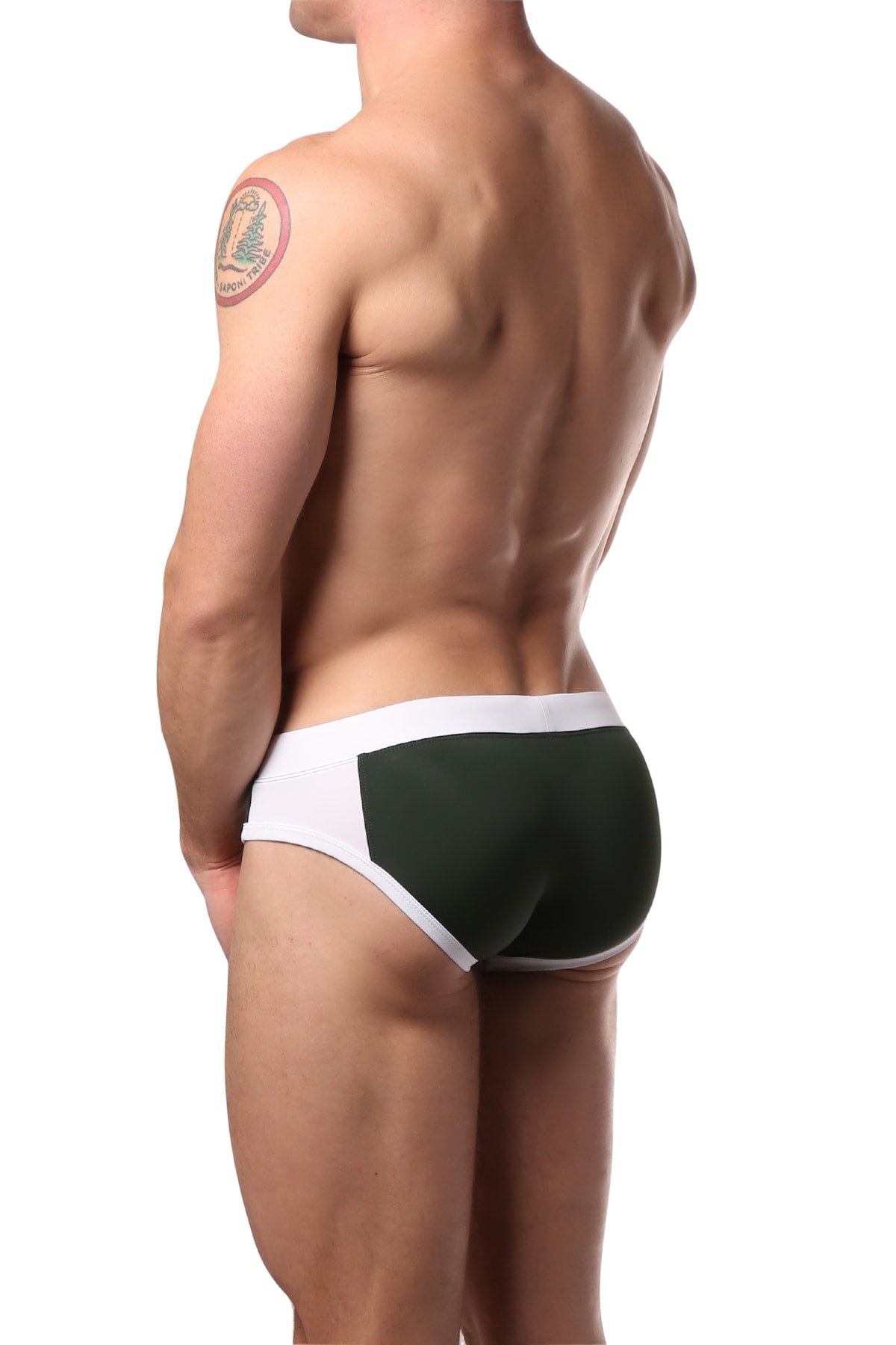 PoolBoy Green Contrast Swim Brief