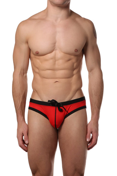 PoolBoy Red Mesh Swim Brief