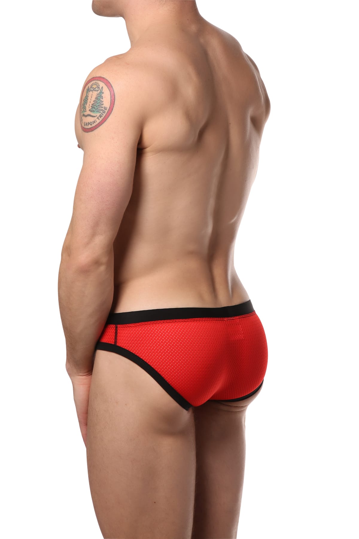 PoolBoy Red Mesh Swim Brief