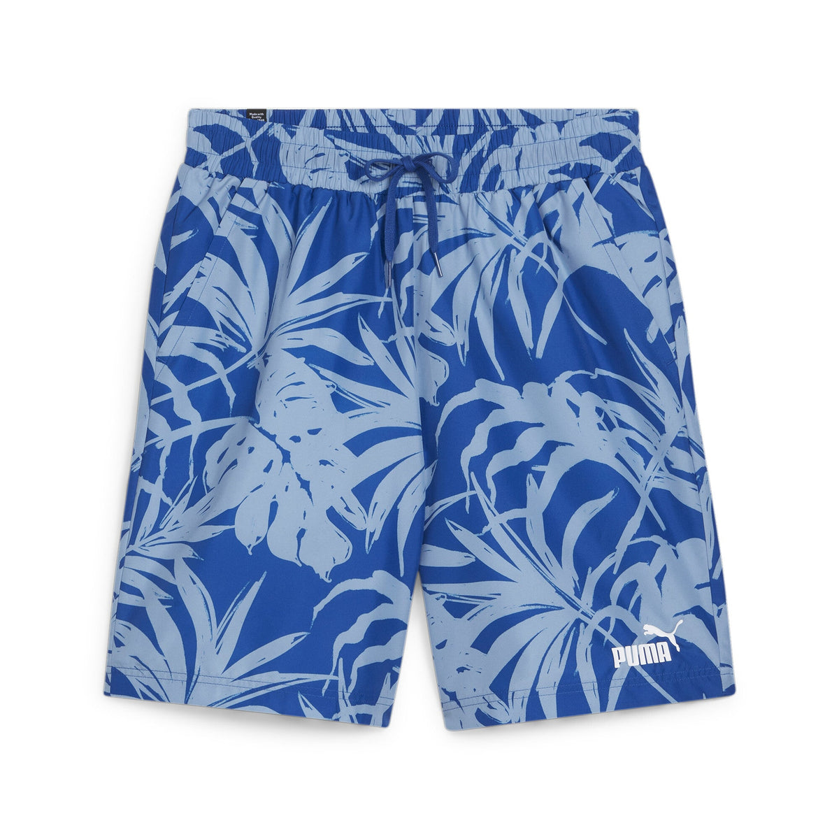 Puma Essentials Palm Resort Graphic Woven Shorts blue