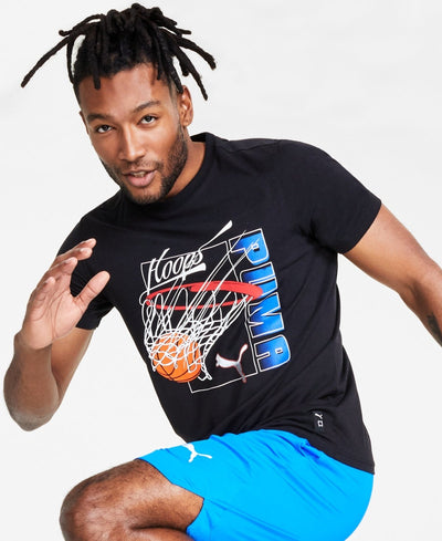 Puma Swished Regular - Fit Logo Graphic T - Shirt - Black puma black