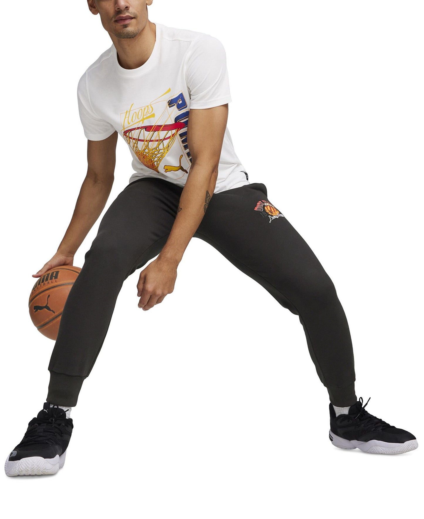 Puma Swished Regular-Fit Logo Graphic T-Shirt