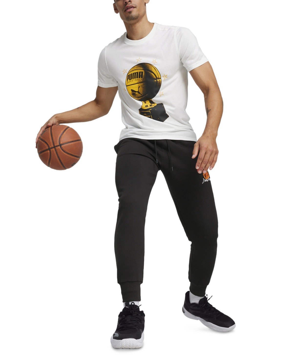 Puma TSA 3 Graphic Crew Neck Short Sleeve T - Shirt white