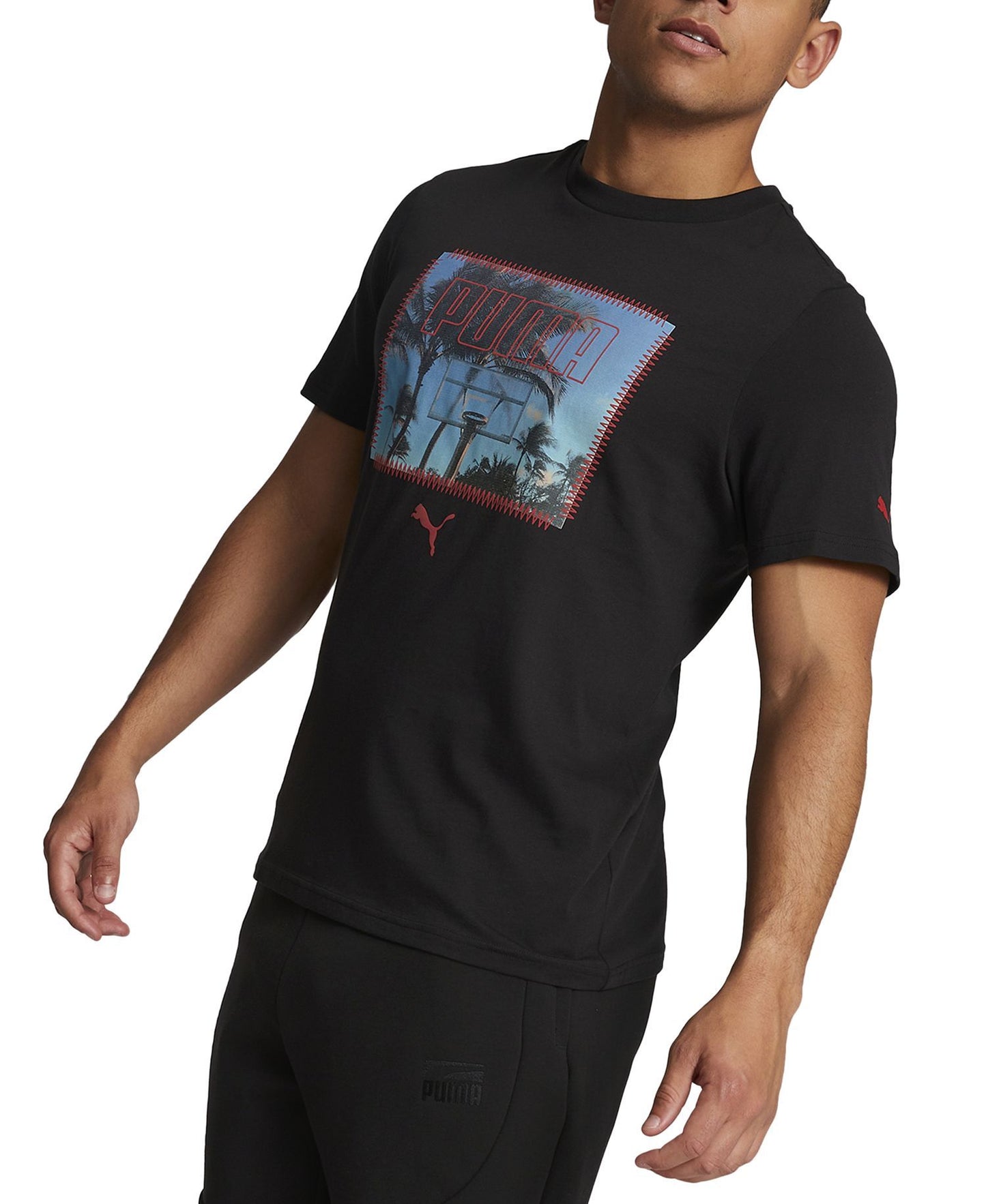 Puma Tropical Backboard Graphic Crewneck T-Shirt