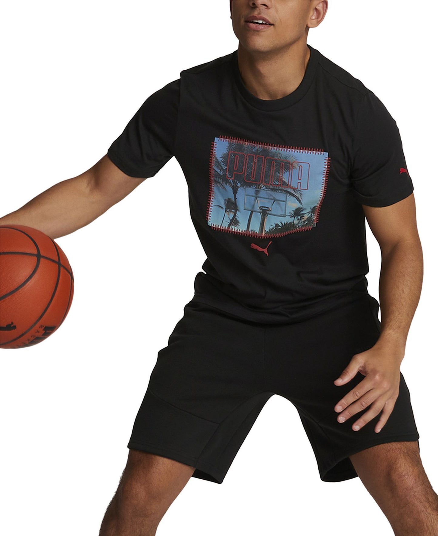 Puma Tropical Backboard Graphic Crewneck T-Shirt