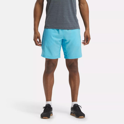 REEBOK Mid Rise Workout Shorts Blue