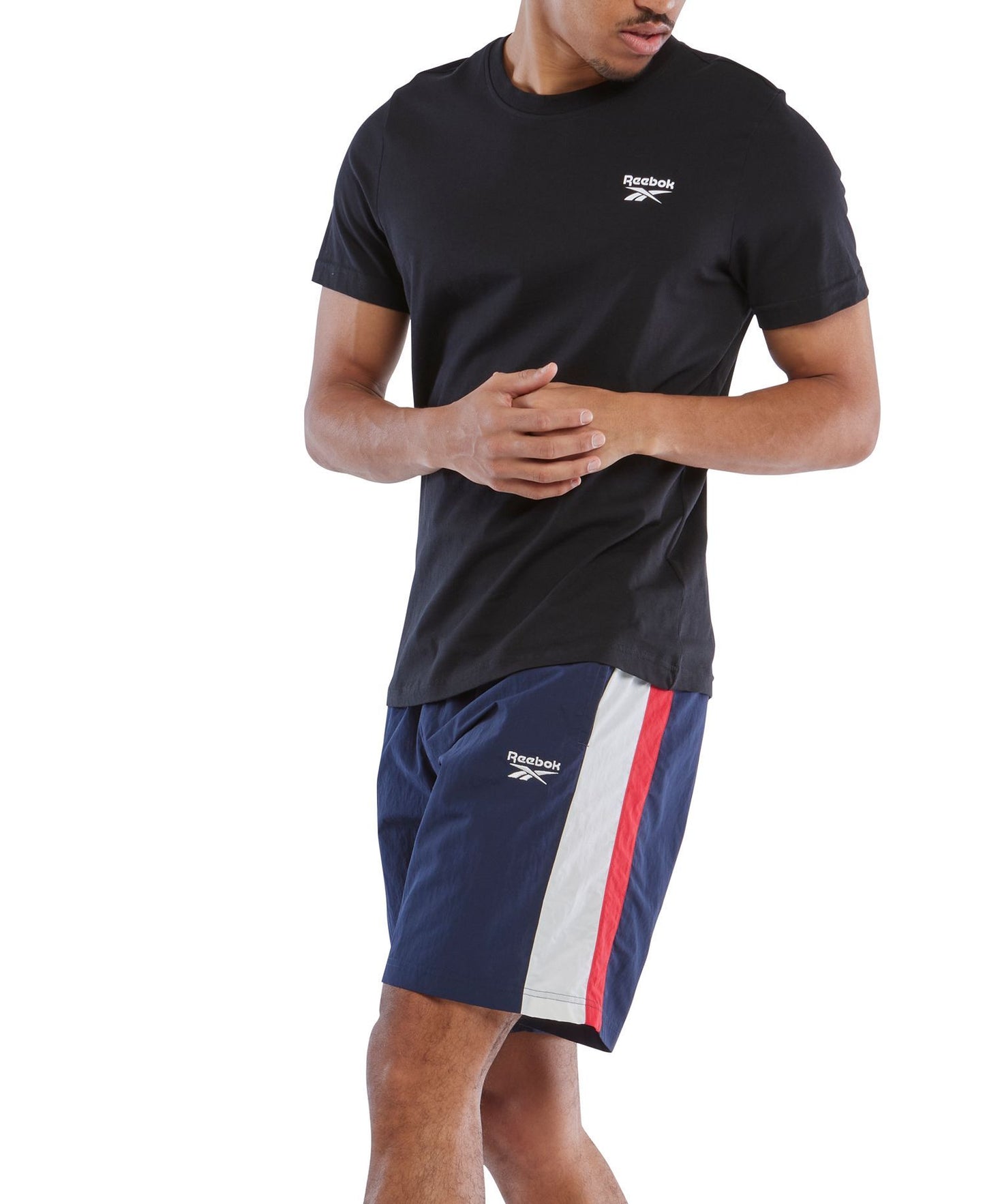 Reebok Ivy League Regular-Fit Colorblocked Crinkled Shorts