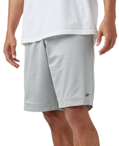 Reebok Men's Mesh Logo Basketball Shorts - Grey