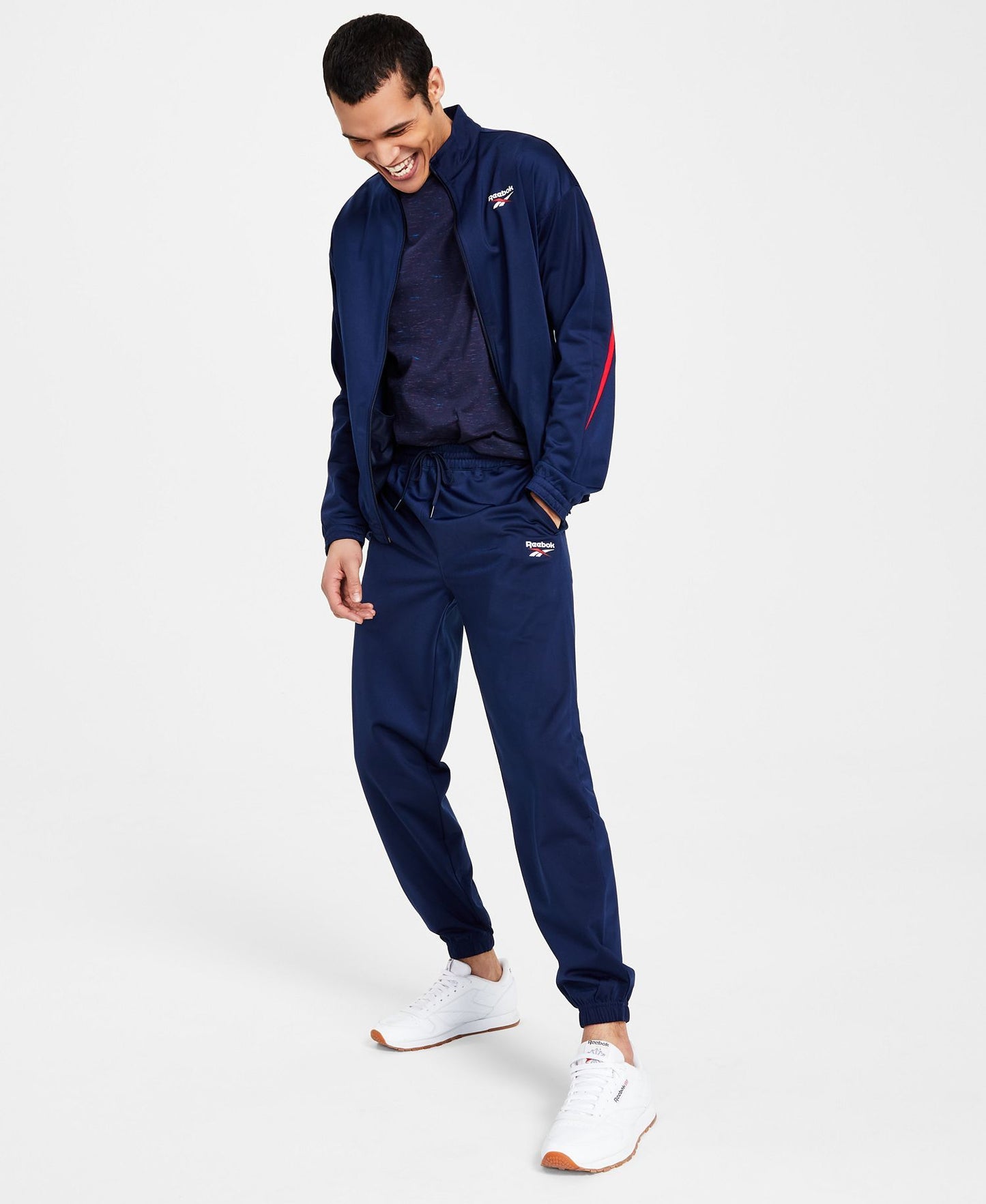 Reebok Regular-Fit Identity Vector Drawstring Track Pants