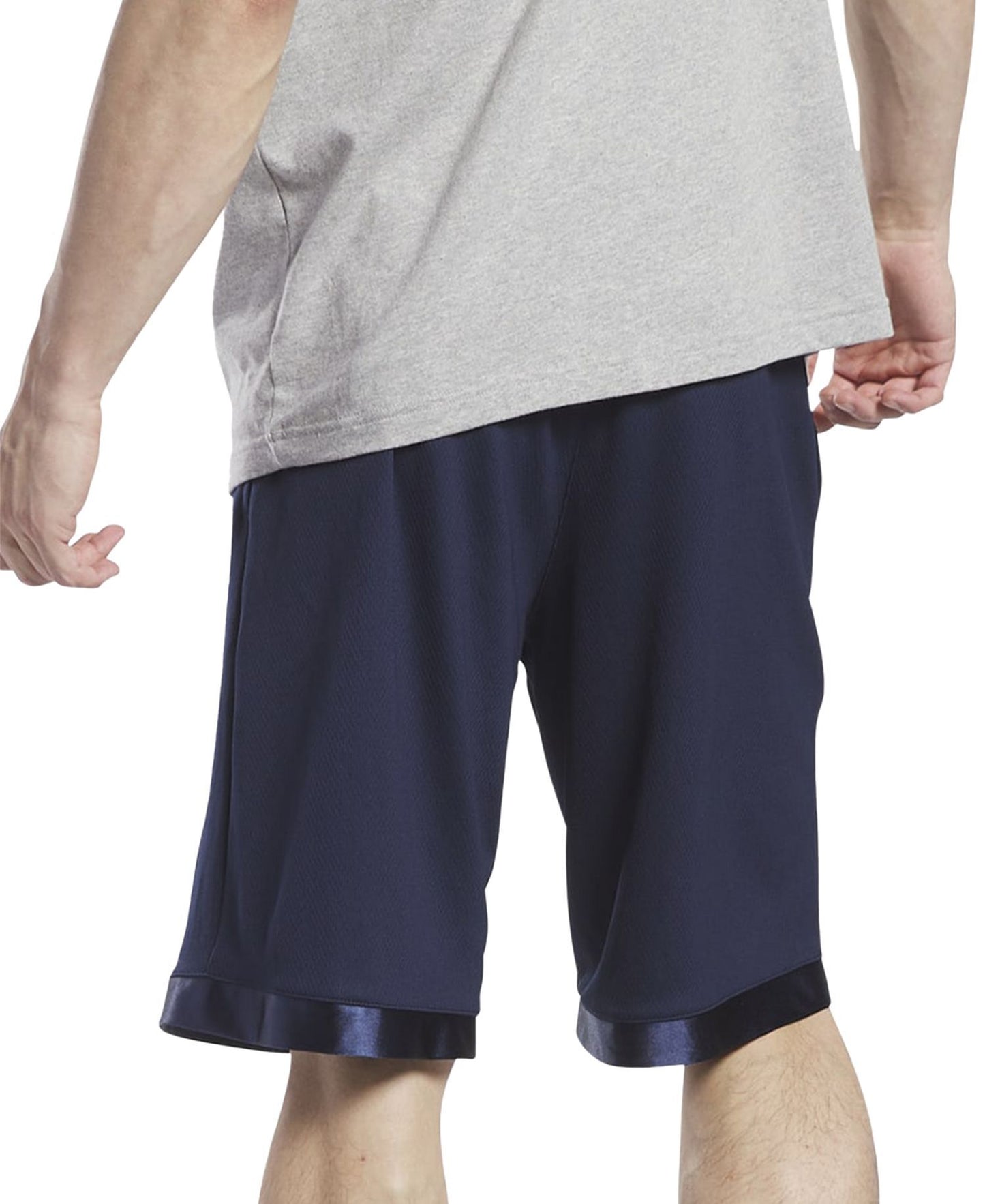 Reebok Regular-Fit Logo-Print Mesh Basketball Shorts