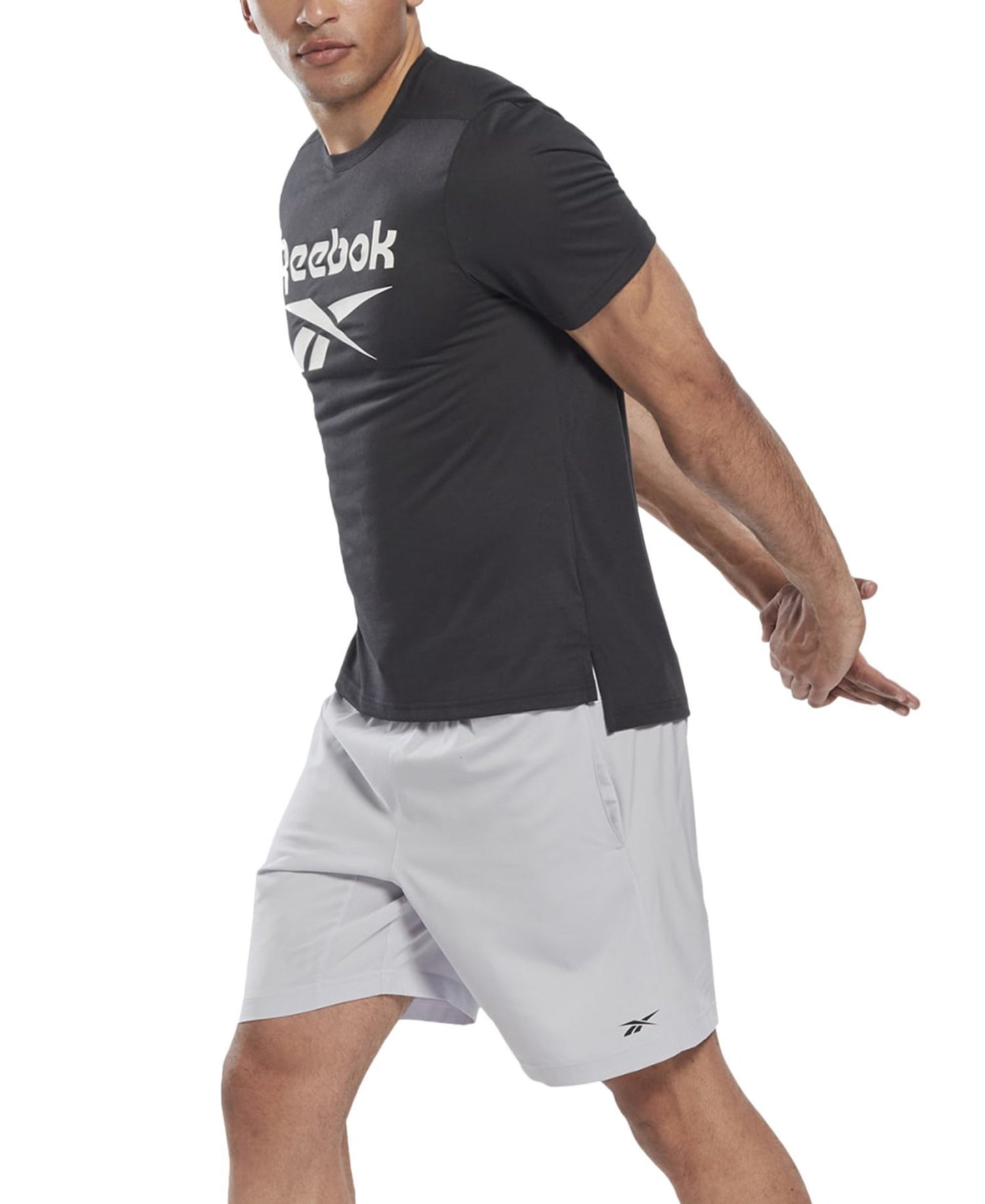 Reebok Regular-Fit Moisture-Wicking 9" Woven Drawstring Shorts