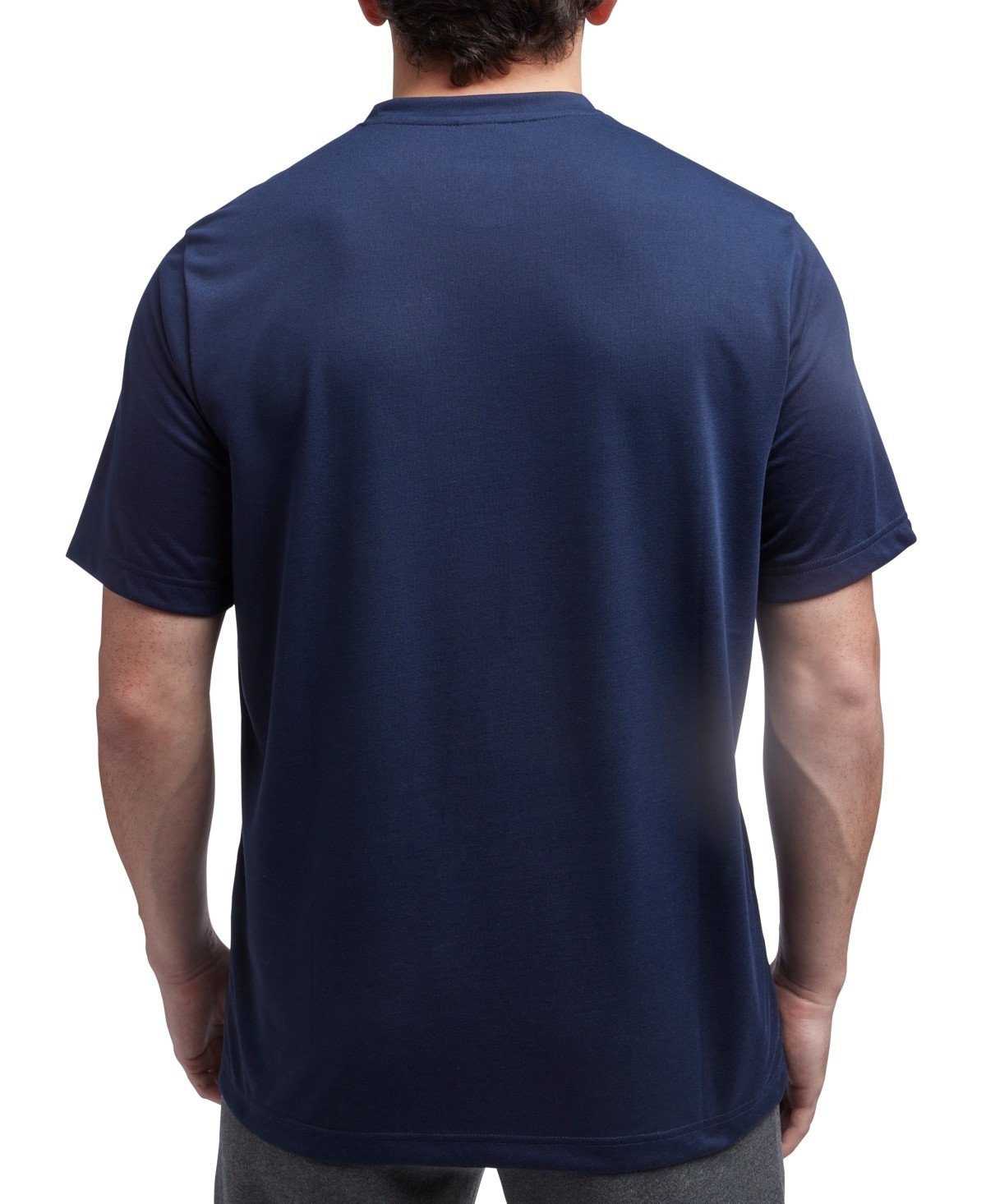 Reebok Regular Fit Short Sleeve Graphic T - Shirt Shirt Blue Solid