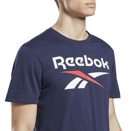Reebok Slim - Fit Identity Big Logo Short - Sleeve T - Shirt - Navy/White/Red navy,white,red