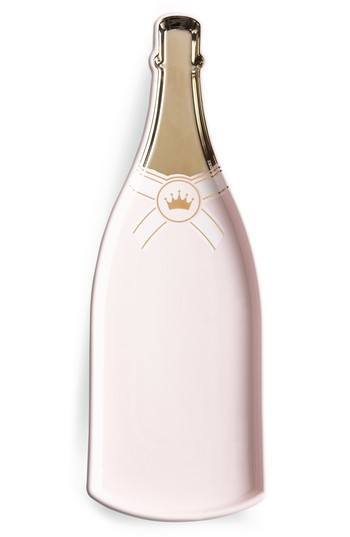 Rosanna Champagne Bottle Serving Tray, Size One Size - Pink pink