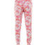 Roudelain Wo Ultra-soft Jogger Pajama Bottoms Set Of 2 Space Dye Ibis Rose/delicate Tie Dye White