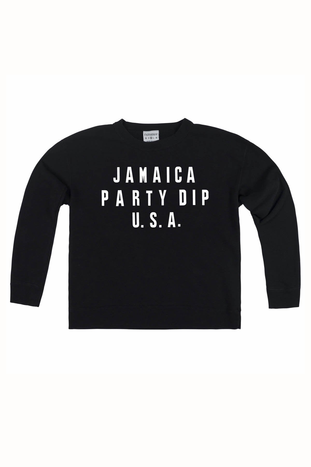 Rxmance Unisex Black Party Dip French Terry Sweatshirt