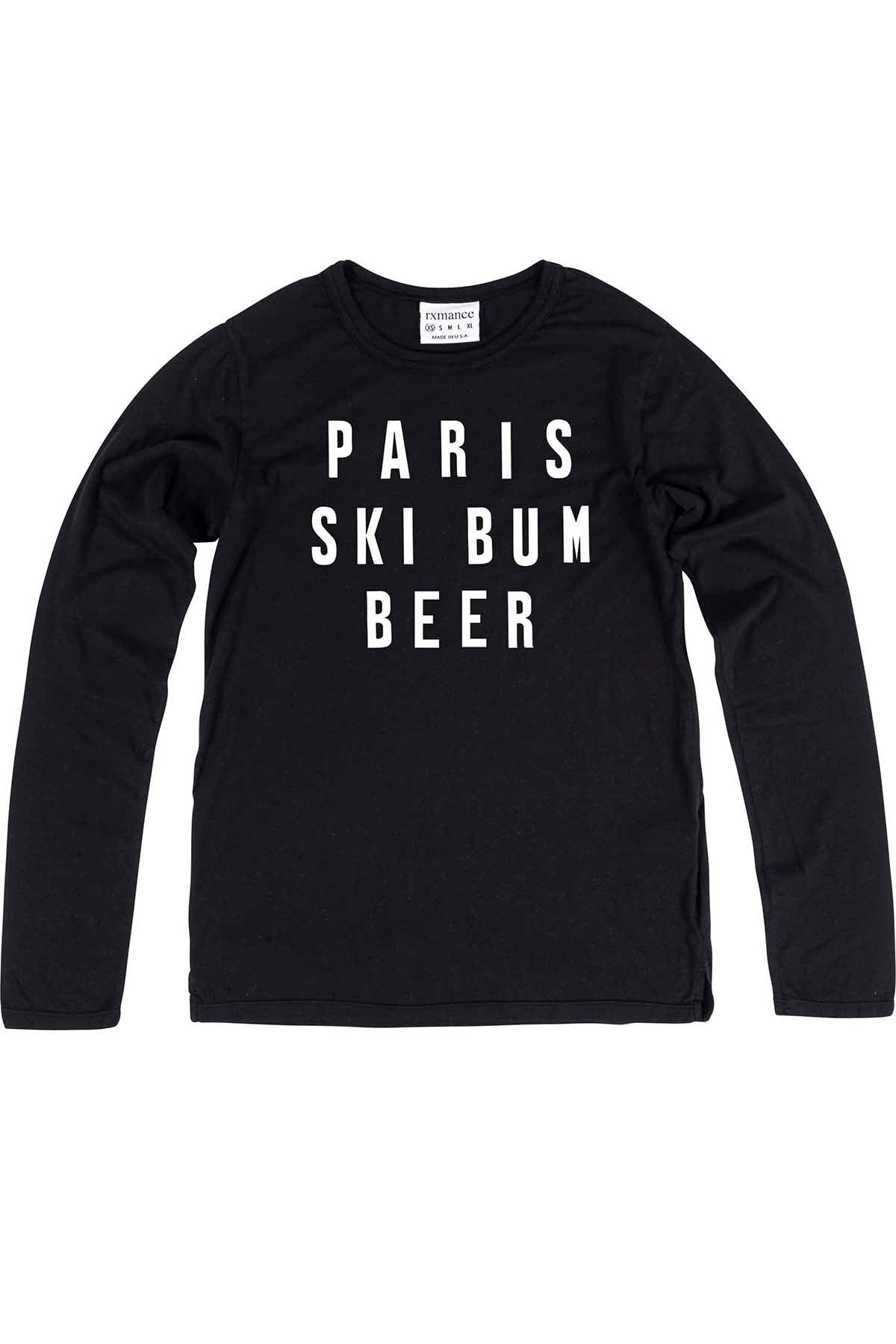 Rxmance Unisex Black Ski Bum Long Sleeve Tee