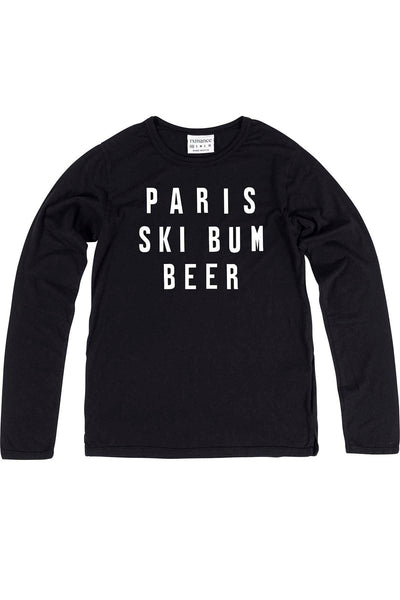 Rxmance Unisex Black Ski Bum Long Sleeve Tee