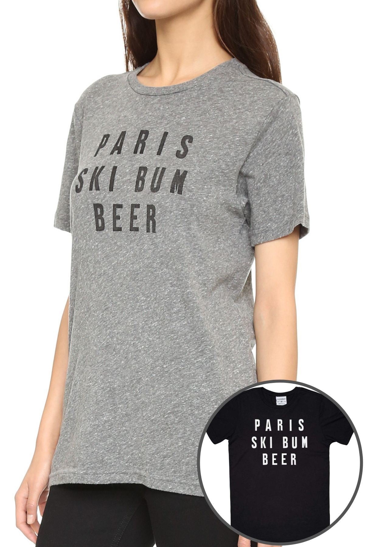 Rxmance Unisex Black 'Ski Bum' Tee