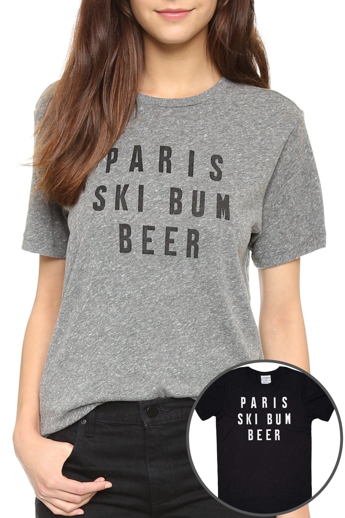 Rxmance Unisex Black 'Ski Bum' Tee