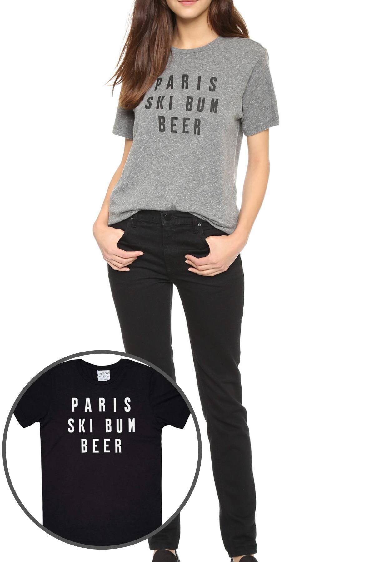 Rxmance Unisex Black 'Ski Bum' Tee