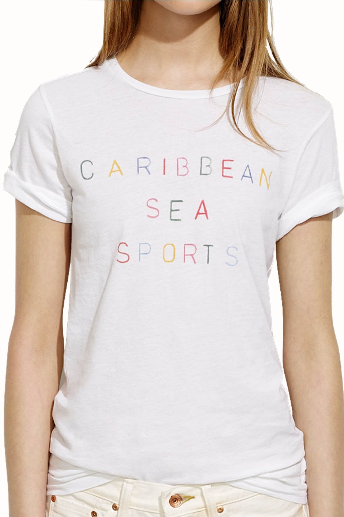 Rxmance Unisex White 'Caribe Sport' Tee