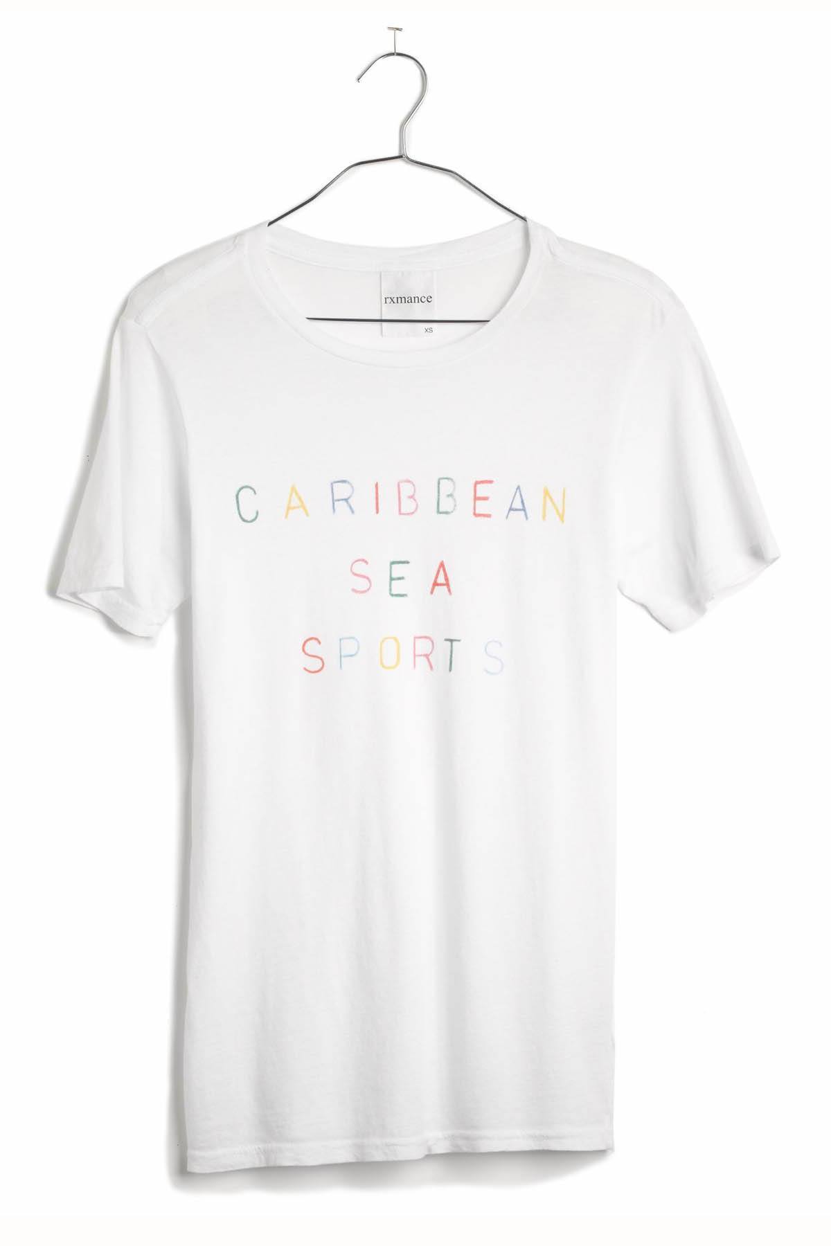 Rxmance Unisex White 'Caribe Sport' Tee