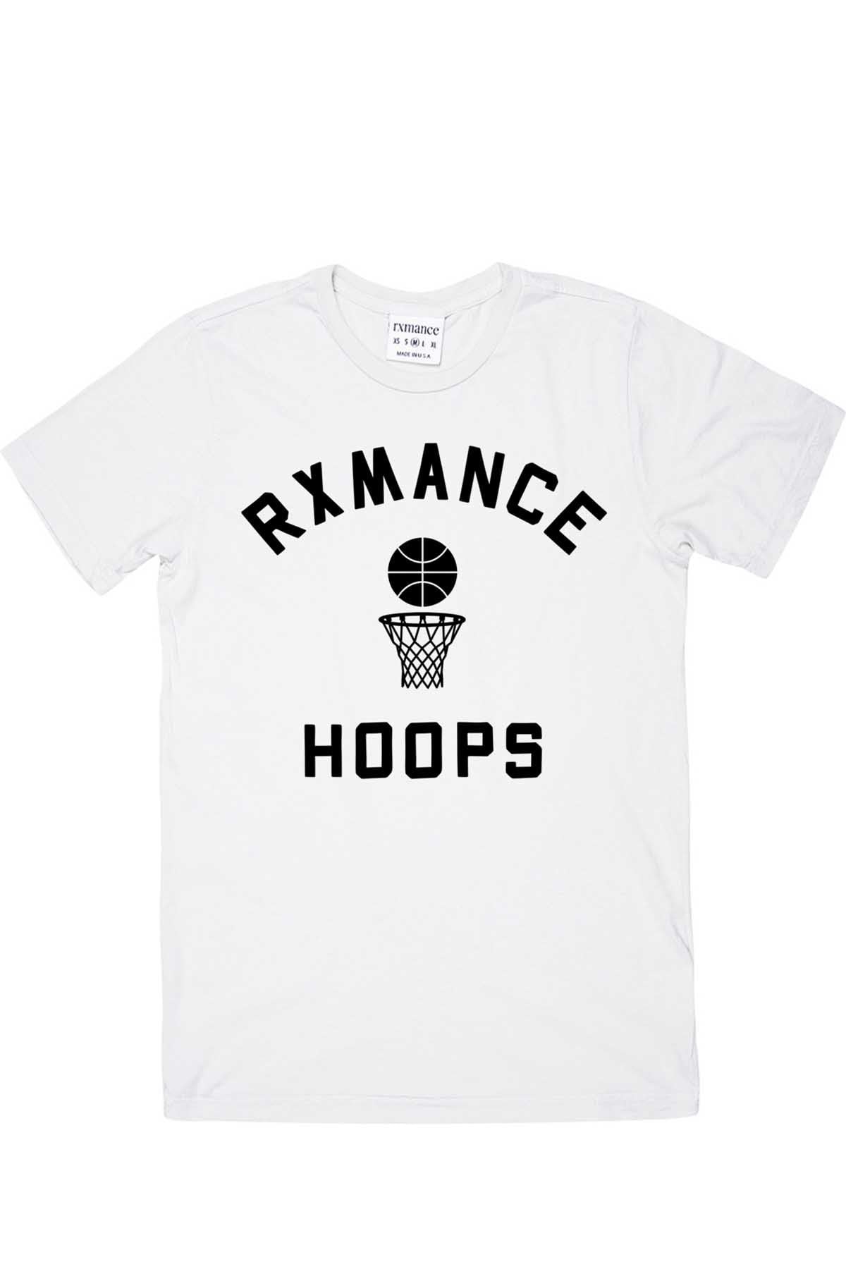 Rxmance Unisex White 'Hoops' Tee