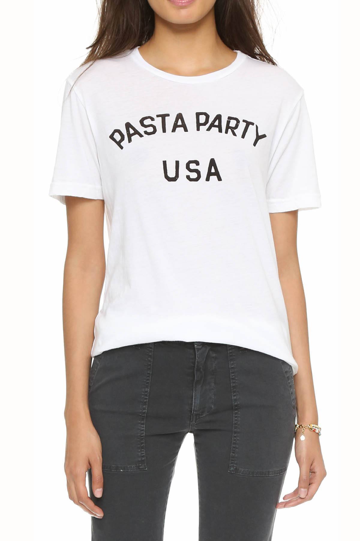 Rxmance Unisex White 'Pasta Party' Tee