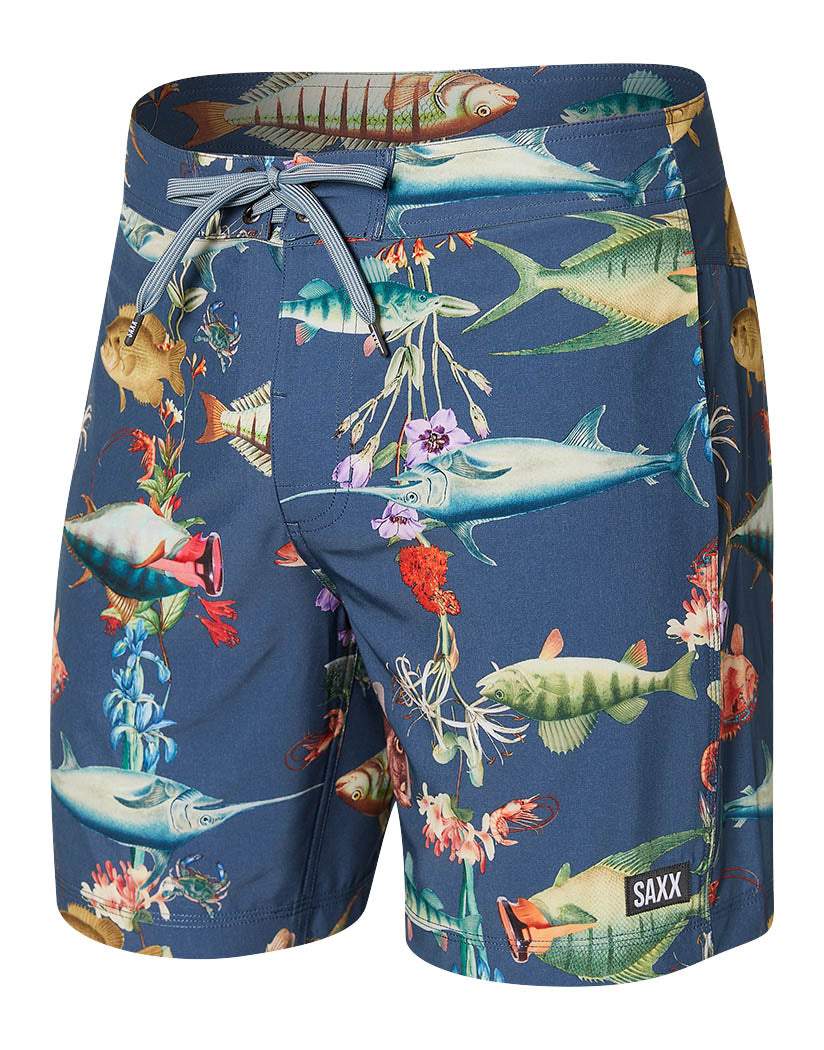 SAXX Blue Betawave 2n1 Boardie 17 Swim Short