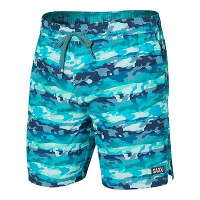 SAXX Green Camo Oh Buoy 2N1 7" Volley Swim Short