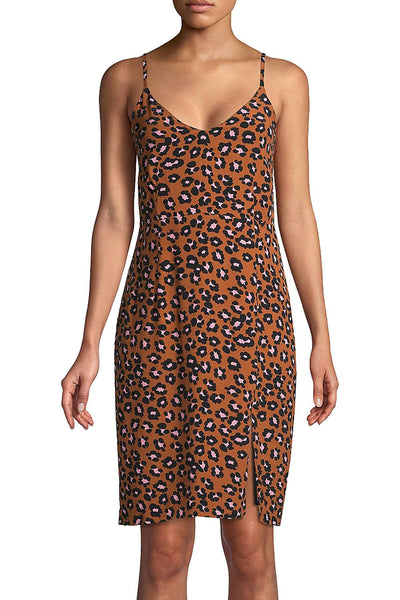 Sanctuary Leopard Print Slip Dress in New Earth