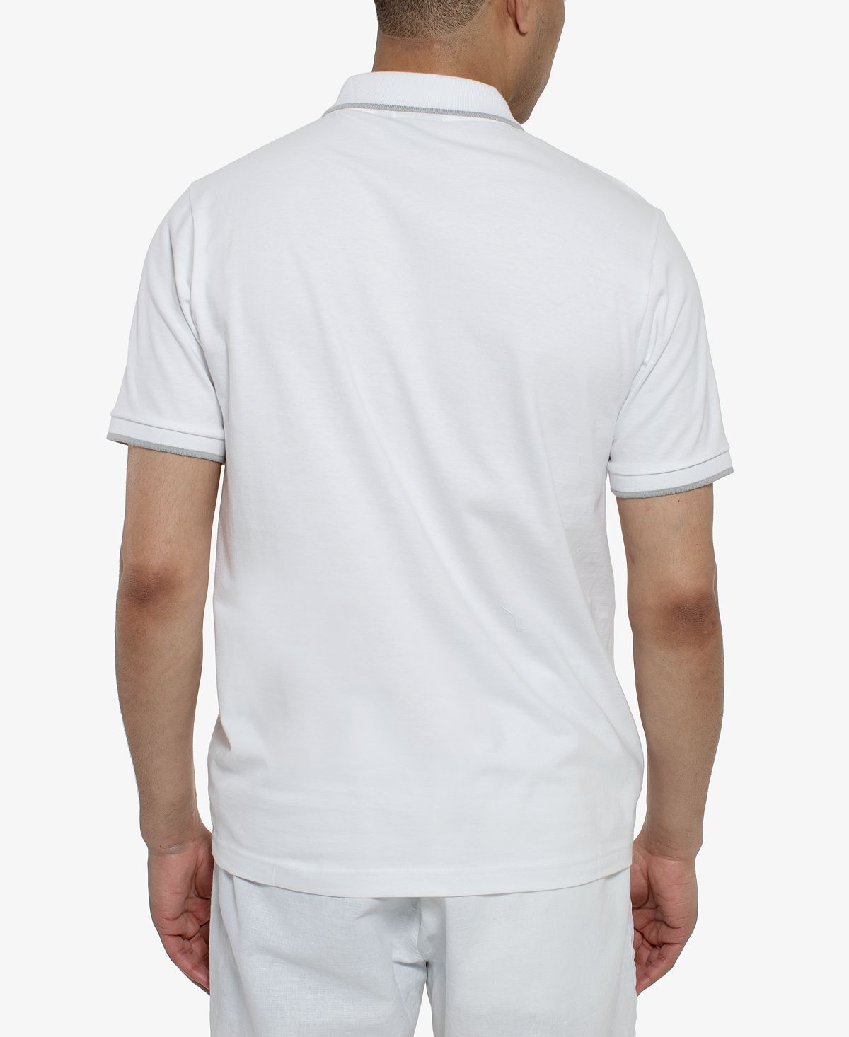 Sean John Playboy Collection Embroidered Logo Polo Bright Whi