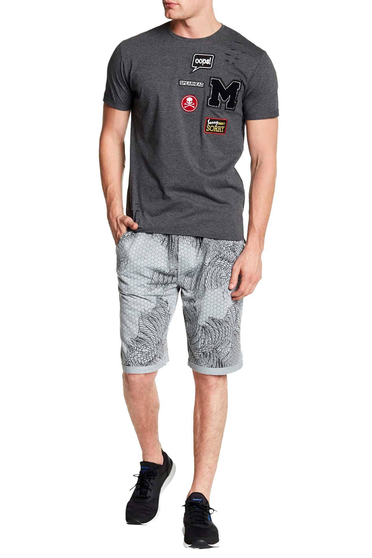 Tailored Recreation Premium Grey Honeycomb Printed Short