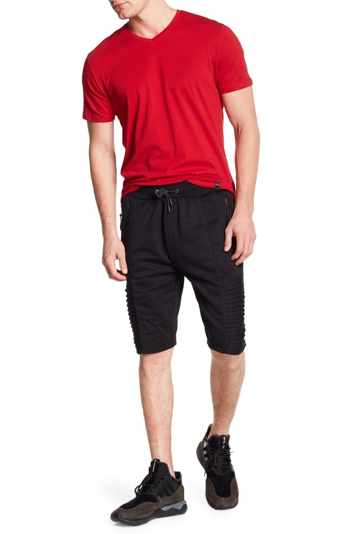 Tailored Recreation Premium Solid Black Moto Fleece Short