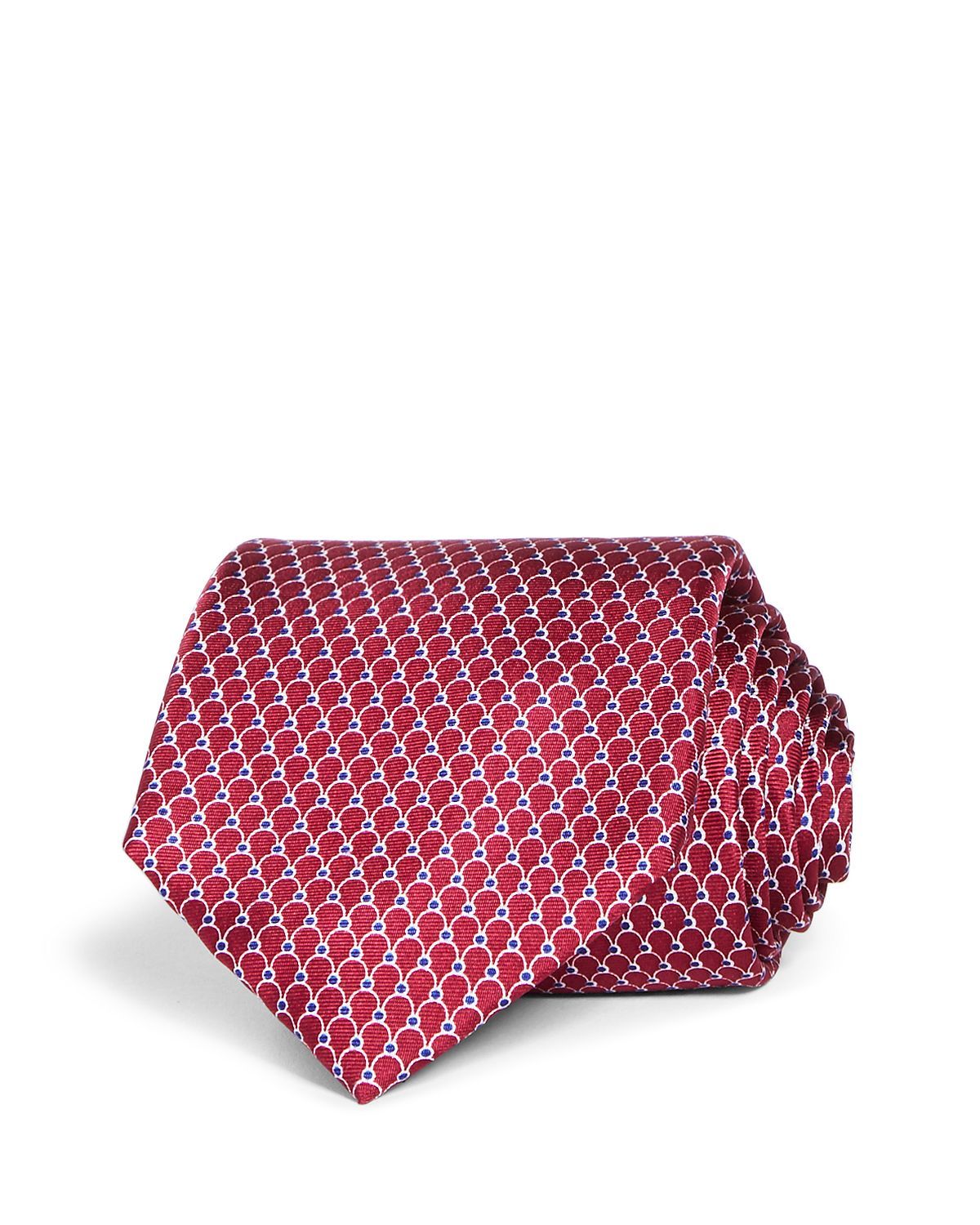 The Men's Store Dotted Scales Silk Classic Tie Red