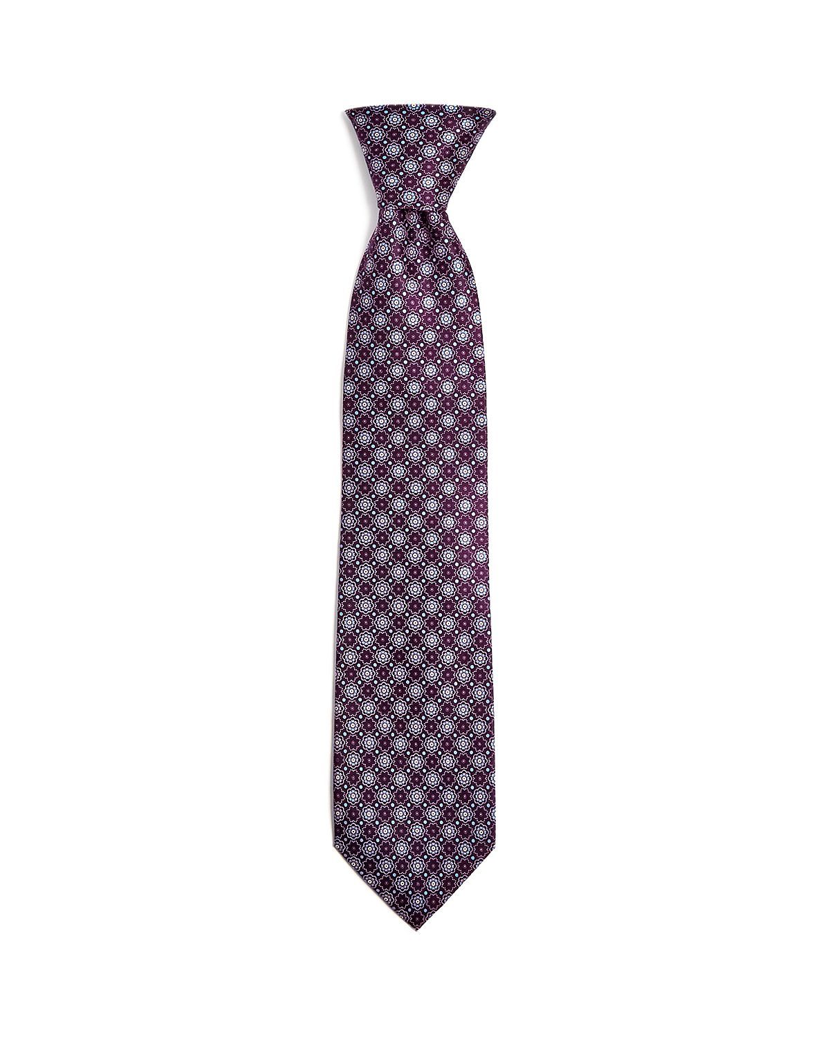 The Men's Store Florette Silk Classic Tie Purple