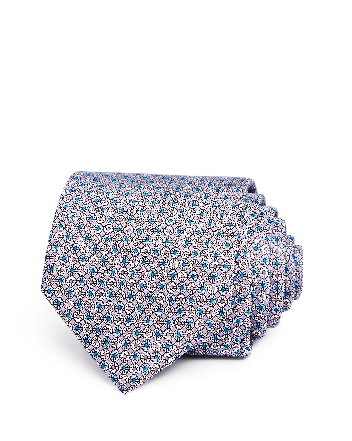 The Men's Store Micro Circle Floret Classic Tie Lavender
