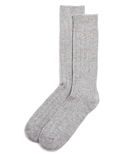 The Men's Store Ribbed Socks Light Gray