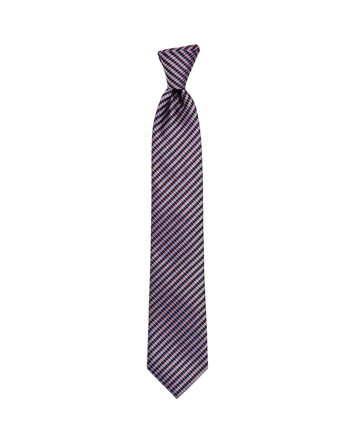 The Men's Store Summer Check Classic Tie Red