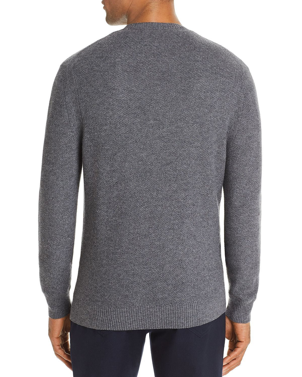 The Men's Store Textured Sweater Gray Navy Twist