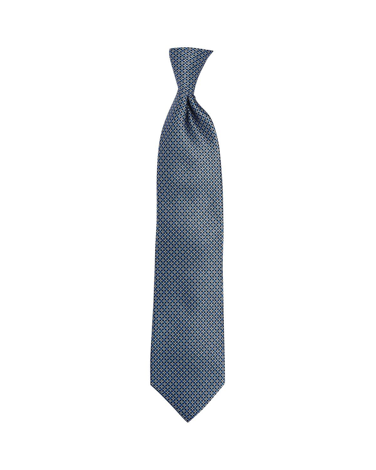 The Men's Store The Store Diamond Floral Classic Necktie Blue