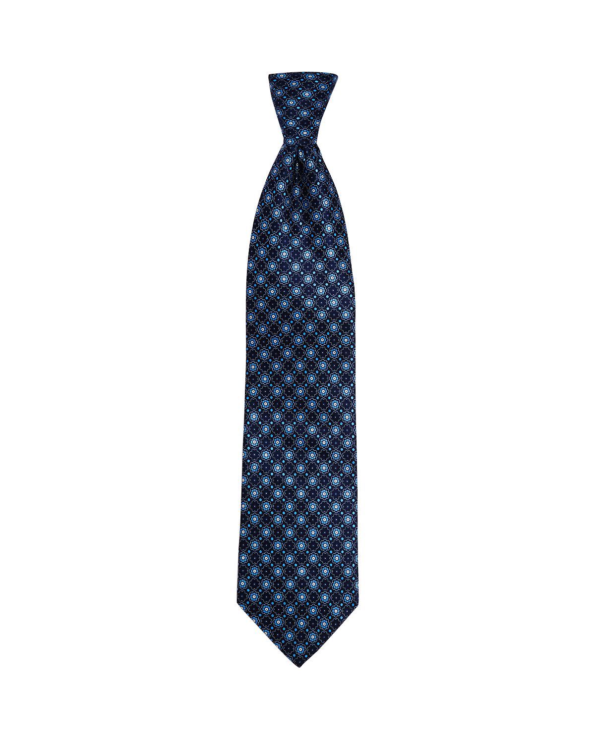 The Men's Store The Store Floral Medallion Classic Necktie Navy/Blue