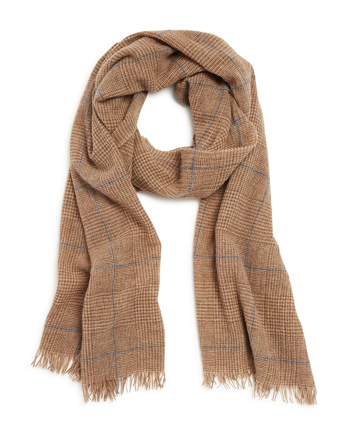 The Men's Store Tonal Plaid Scarf Neutrals