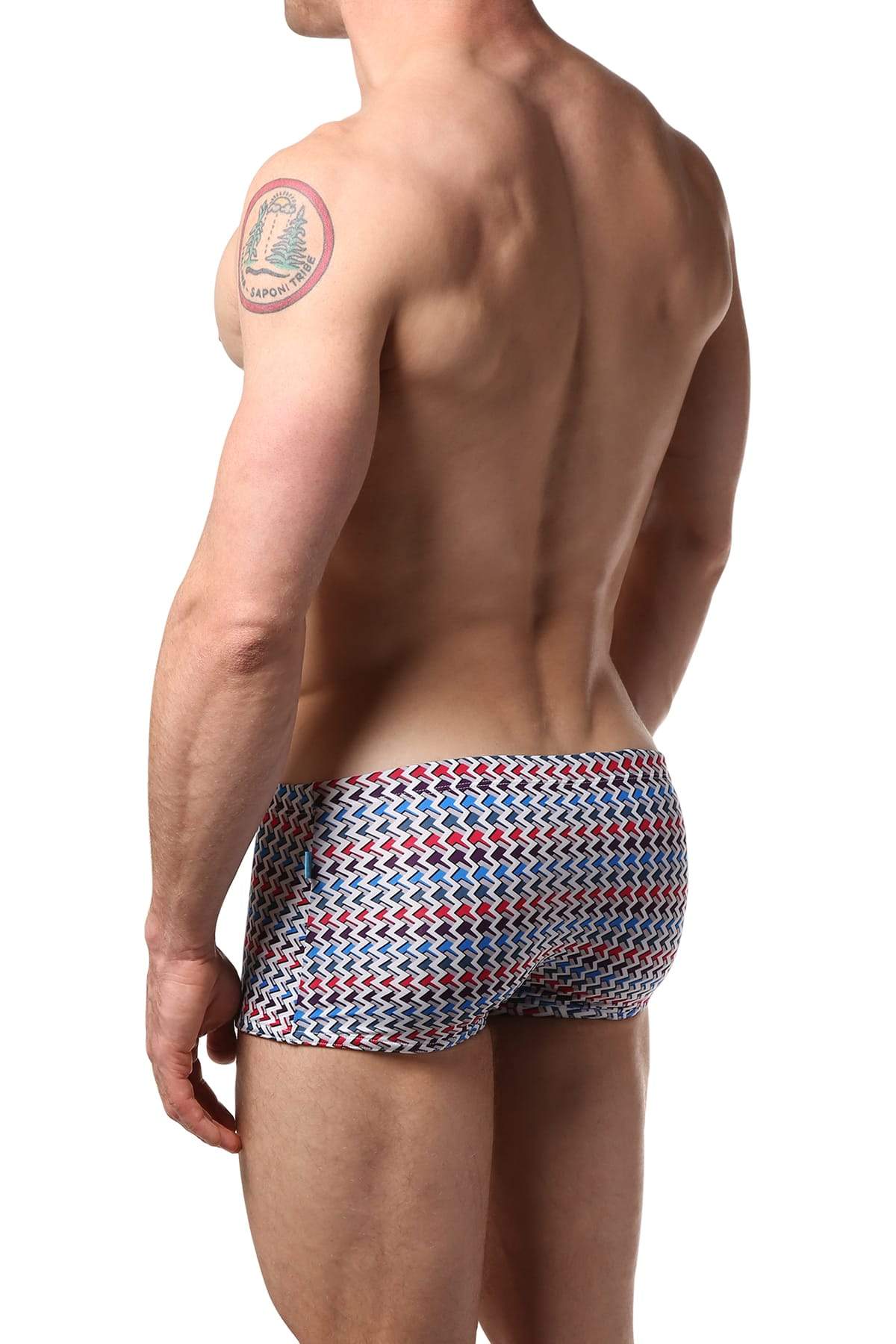 Timoteo Multi Zig-Zag Open Water Swim Trunk