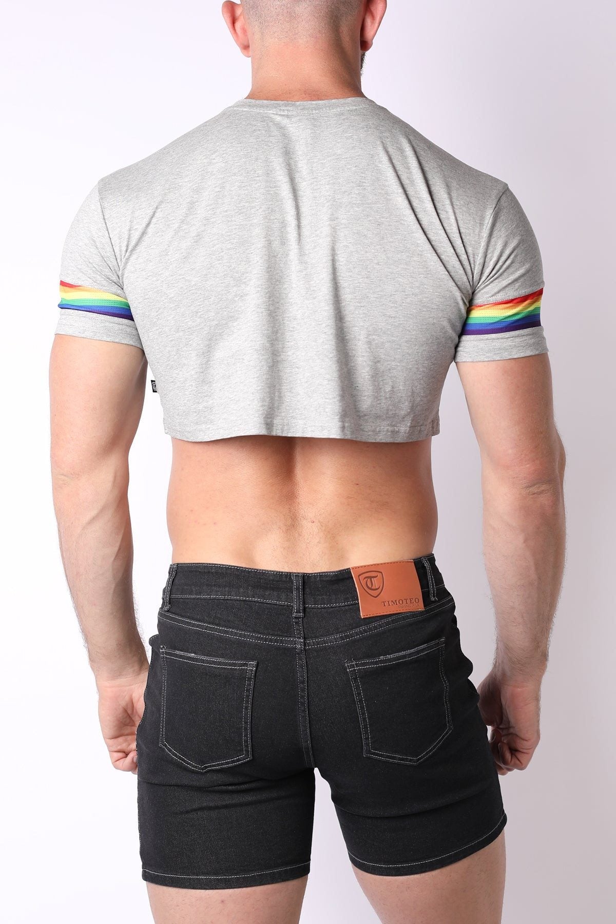 Timoteo PRIDE 23 Grey Crop Top