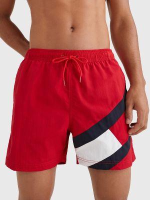 Tommy Hilfiger Drawstring 5" Swim Trunks - Primary Red
